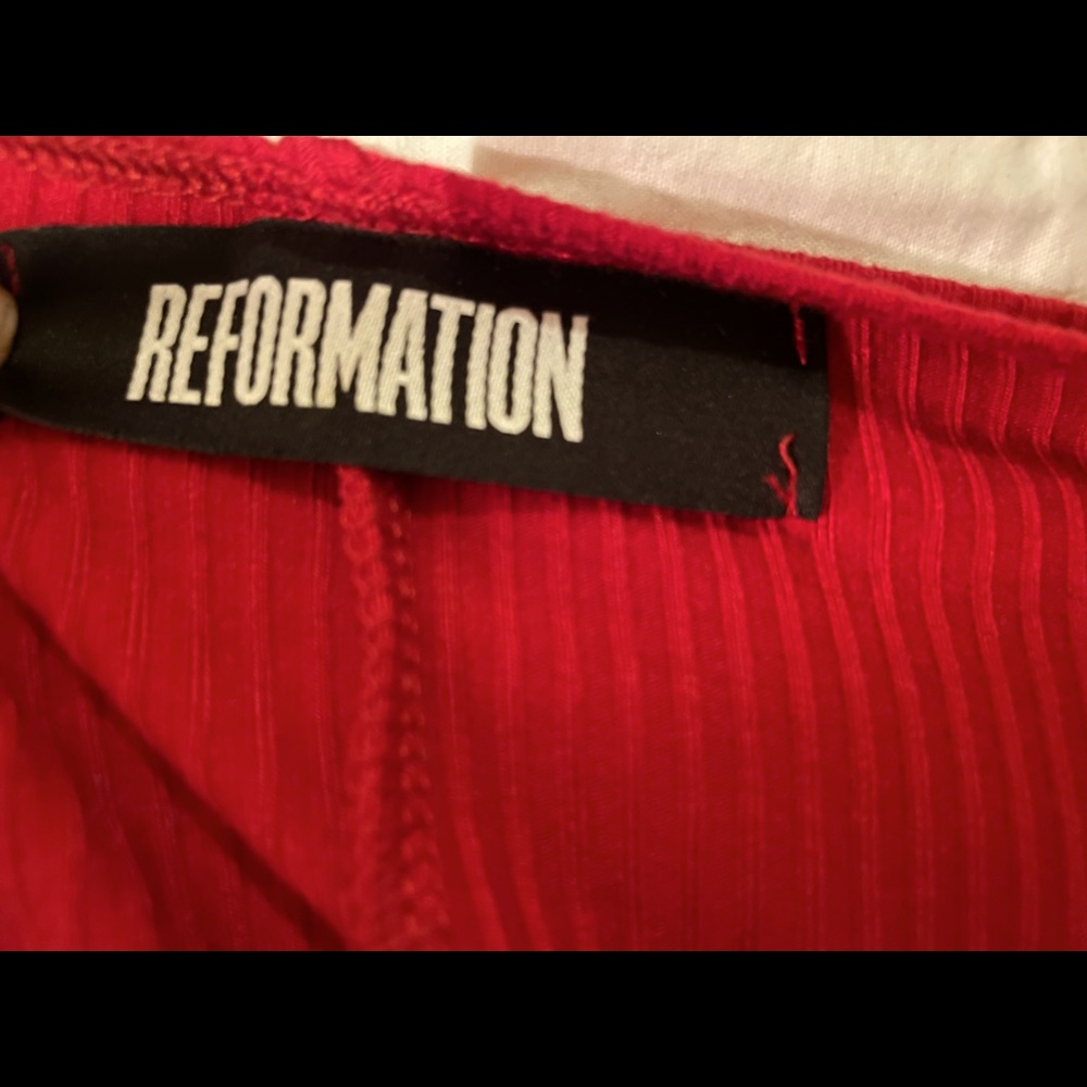Reformation red cotton dress